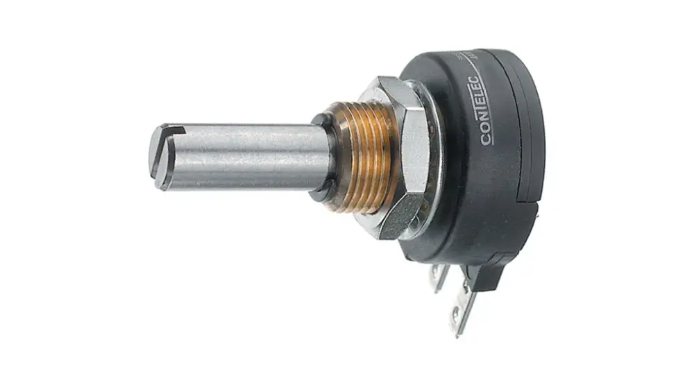 Potenciómetro de 1mΩ, 2W, 1 módulo, 1 vuelta, Montaje en Panel | 73234 CONTELEC