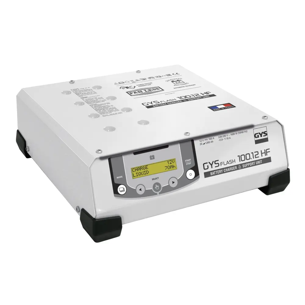Probador para Pilas Recargables Gys 029415 cargador de baterías gysflash 100.12 hf (cables 5,0m)