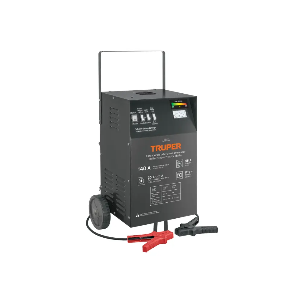 Universal para Baterías Cargador de Baterias 12V, 140A, Truper 13028