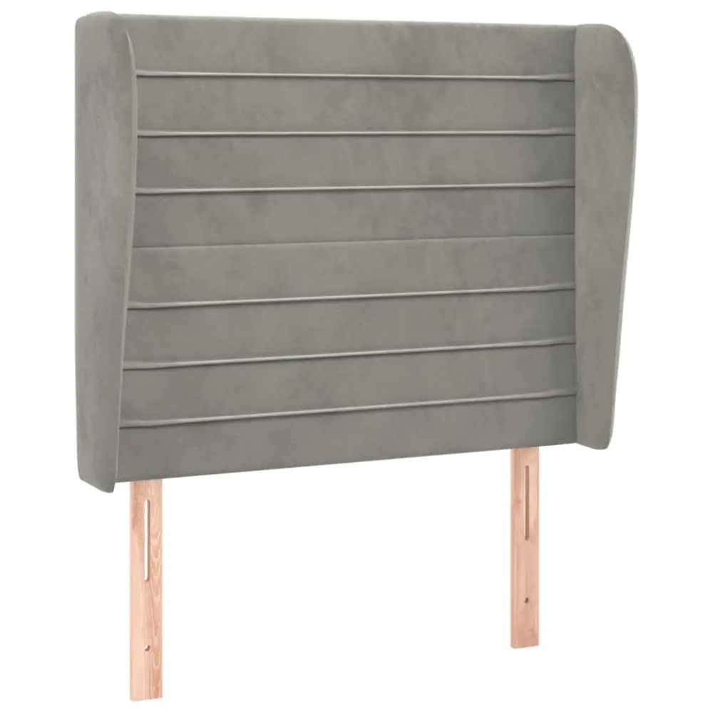 vidaXL cabecero con orejas de terciopelo gris evidente 93x23x118/128 cm