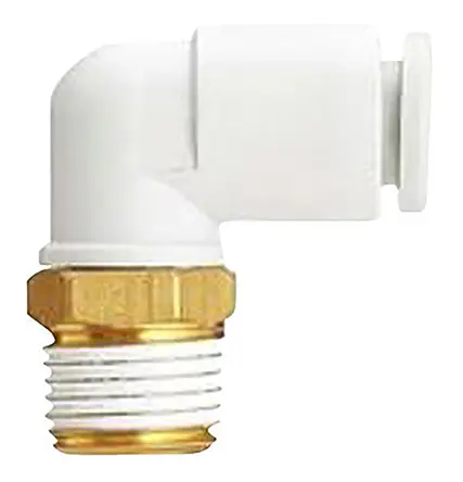 Racor neumático SMC KQ2, Adaptador de rosca acodado, con. M6 macho | KQ2L06-M6N