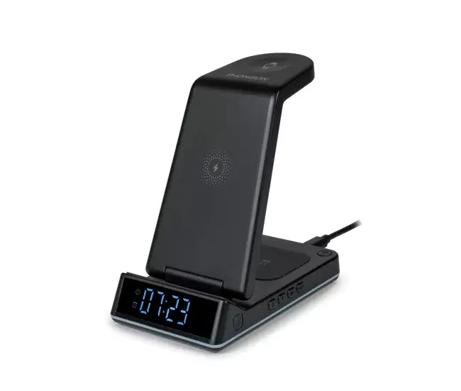 Reloj Despertador con estacion de Carga Inalambrica apto para Android CL750IS Thomson