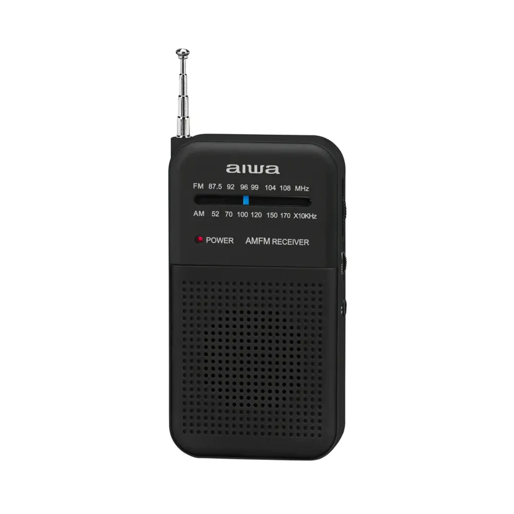 Radio de Bolsillo Radio Portátil Negro Aiwa áloga Fm/am Potencia De 0,4w AWFML1
