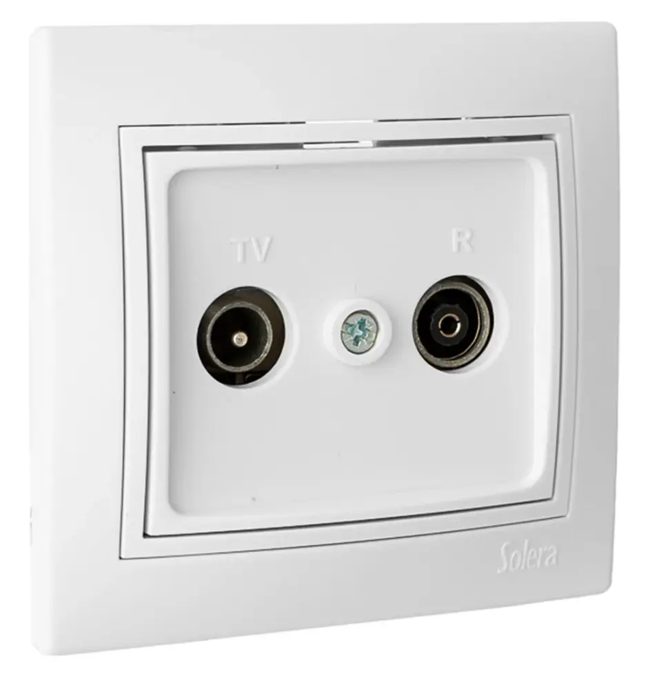 ERP46U TOMA INTERMEDIA TV-RADIO BLANCA SERIE EUROPA SOLERA