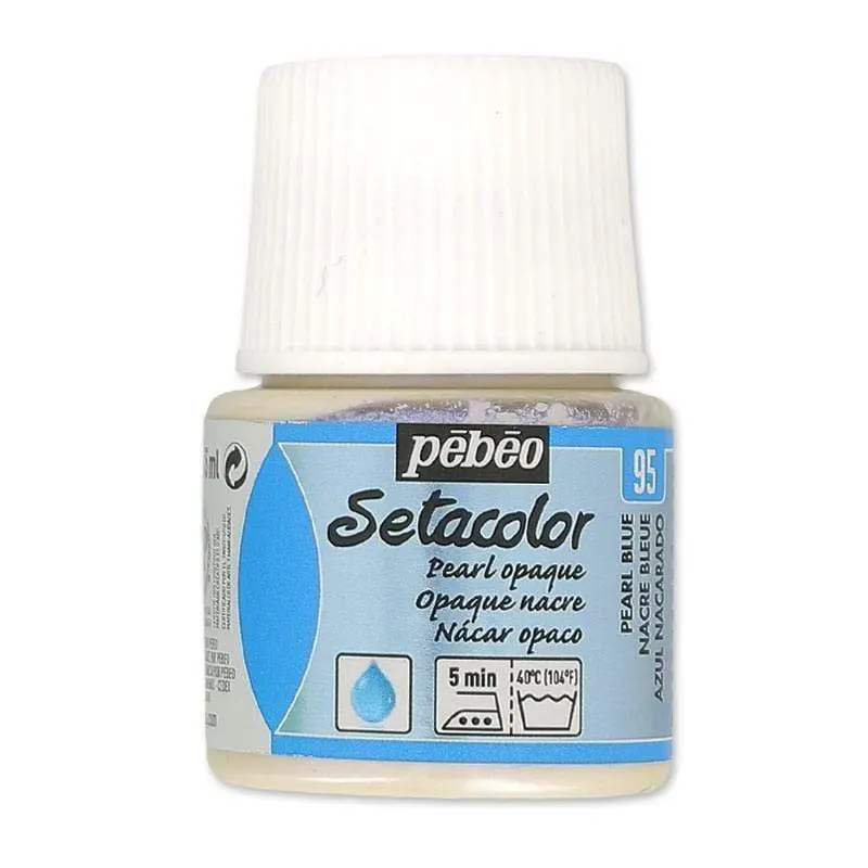 Pebeo Setacolor Opaco perlado 45cc Nº95 azul nacarado