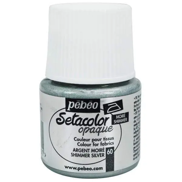 Pebeo Setacolor Opaco tornasolado 45cc Nº60 plata