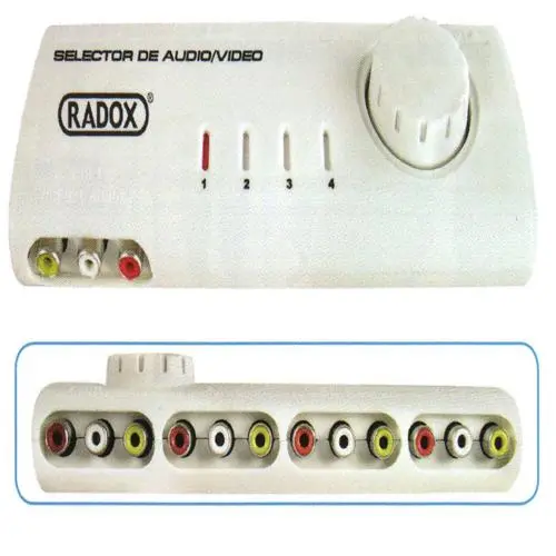 Radio para Ducha SELECTOR DE AUDIO/VIDEO 4 VIAS RADOX 130-077