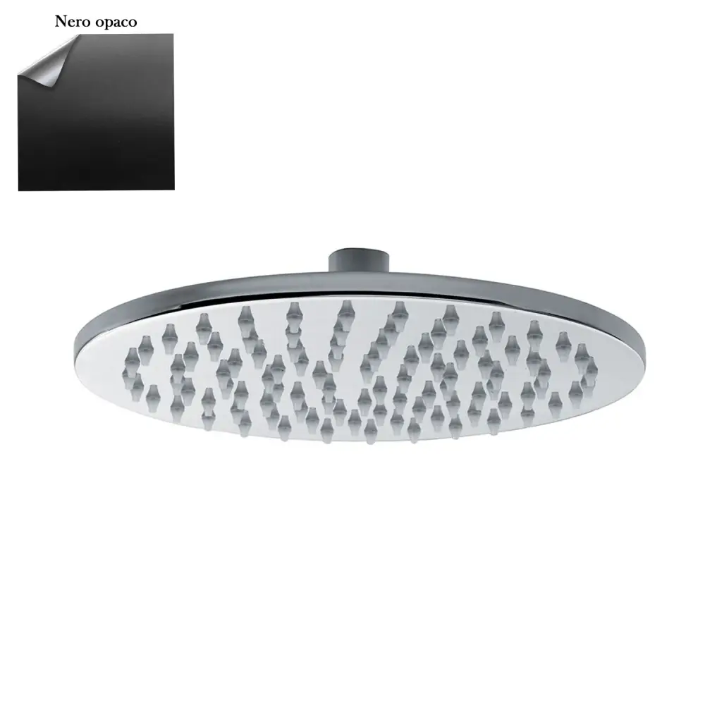 Soffione redondo Linz 250mm monogote e inspeccionable negro con Ranura para Tarjeta SD