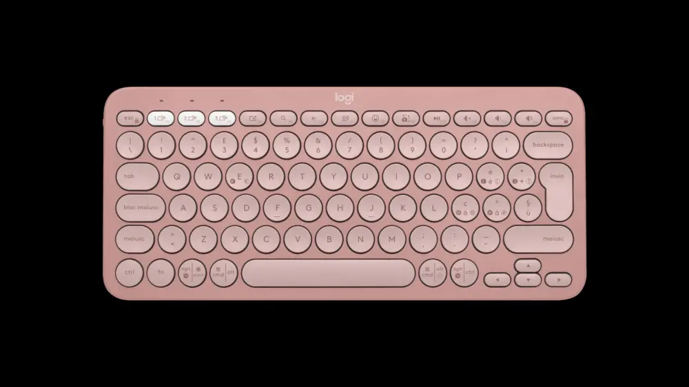 Teclado inalámbrico Pebble Keys 2 K380s de Logitech - Rosa
