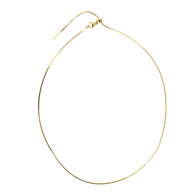 Collar Cola de Rata Ajustable 1mm Dorado de Tela Microtex