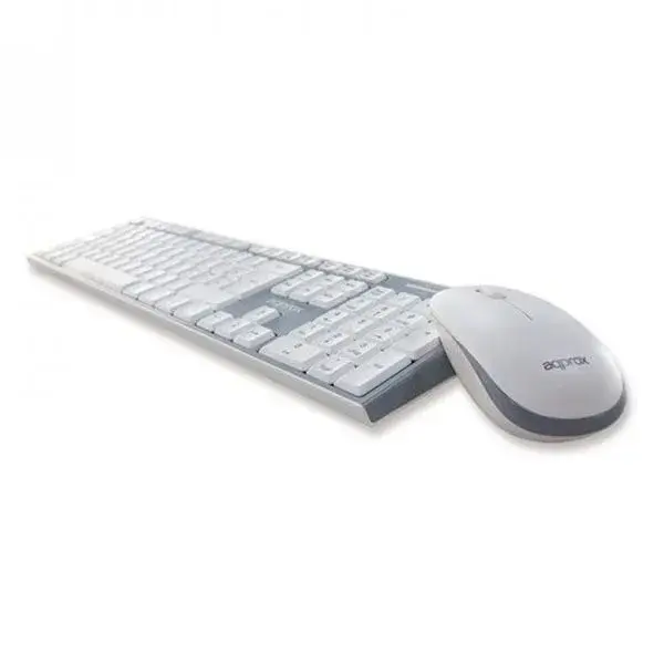 Teclado + ratón Approx Elegante 2.4ghz blanco/gris
