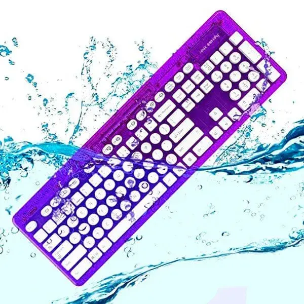 Teclado inalámbrico Rock Candy USB impermeable morado