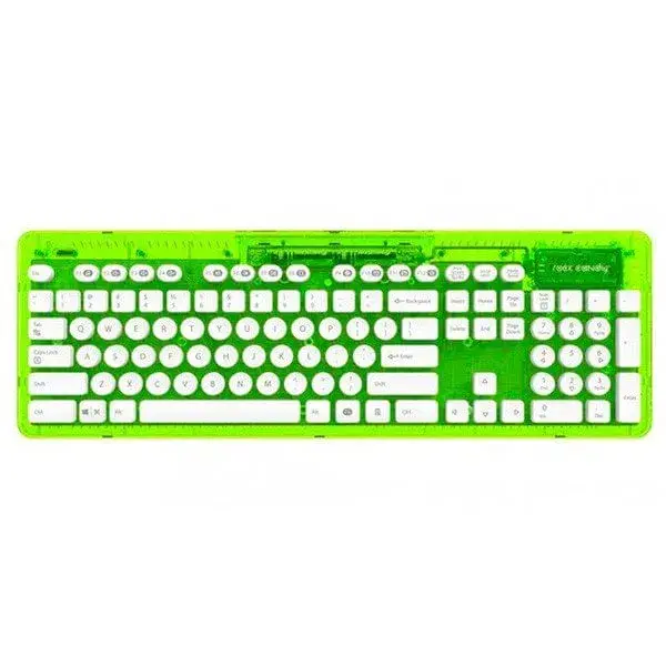 Teclado inalámbrico Rock Candy USB impermeable verde lima