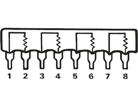 Matriz de resistencias Bourns, 100Ω, ±2%, , aislado, 4 resistencias, 1W, SIP, Serie 4600X, Montaje en orificio pasante |...