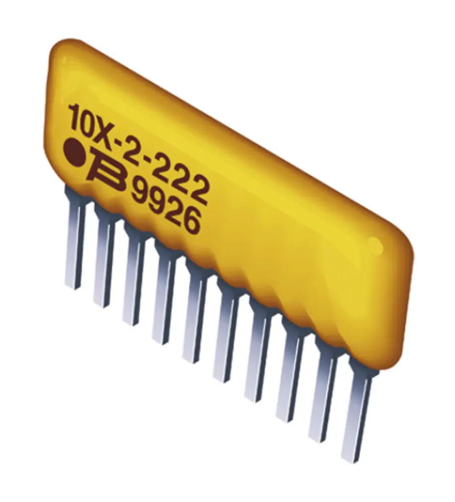Matriz de resistencias Bourns, 1.2kΩ, ±2%, BUS, 8 resistencias, 1.13W, SIP, Serie 4600X, Pin | 4609X-101-122LF