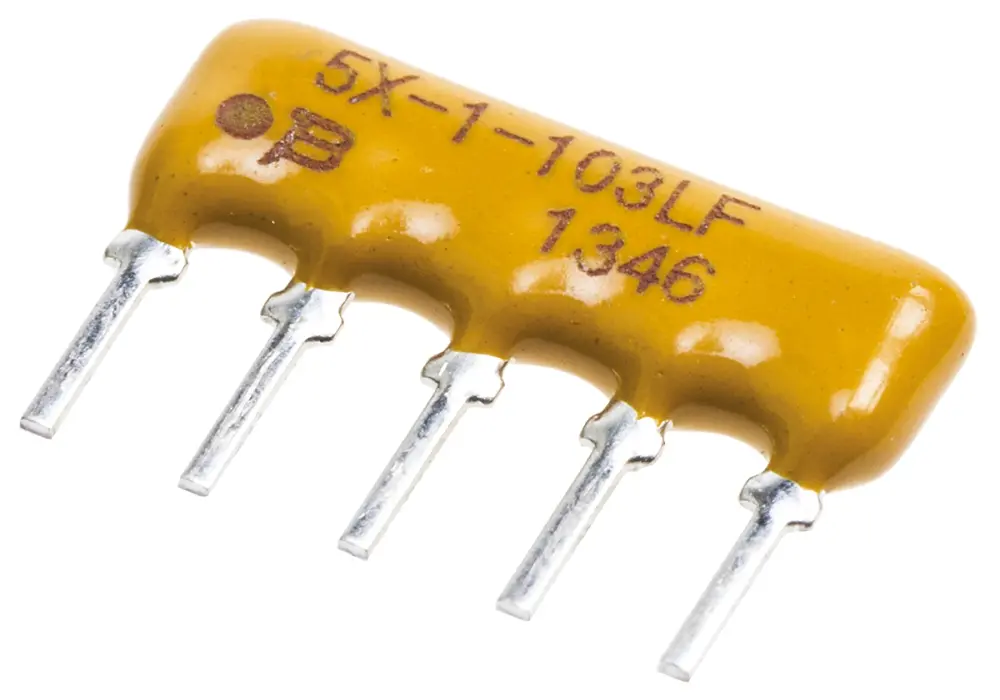 Matriz de resistencias Bourns, 22kΩ, ±2%, BUS, 4 resistencias, 0.63W, SIP, Serie 4600X, Montaje en orificio pasante | 46...