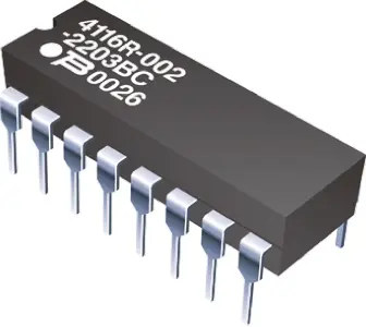 Matriz de resistencias Bourns, 47Ω, ±1Ω, , aislado, 8 resistencias, 2.25W, DIP, Serie 4100R, Montaje en orificio pasant...