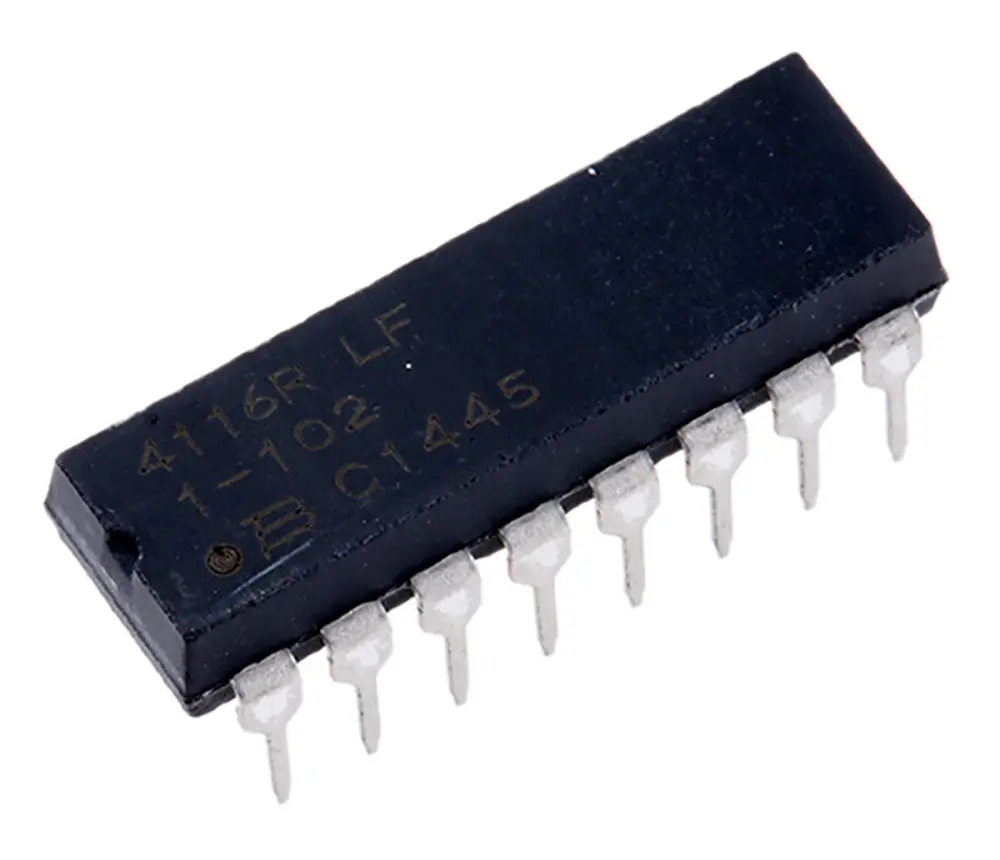 Matriz de resistencias Bourns, 1kΩ, ±2%, , aislado, 8 resistencias, 2.25W, DIP, Serie 4100R, Montaje en orificio pasante...