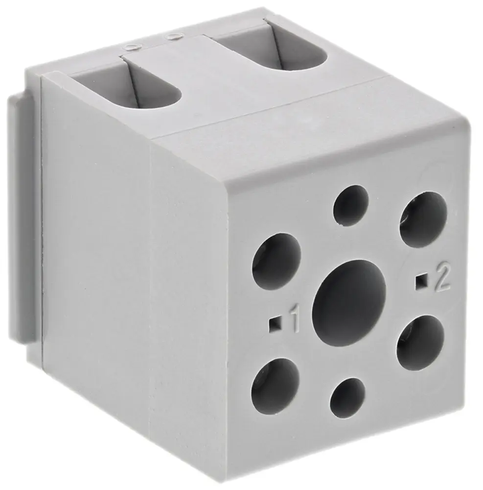 Clema Phoenix Contact UK de 2 vías, para cable de 24 → 12 AWG, 32A, 500 V, Sujeto con Tornillo, de color Gris | 2716020