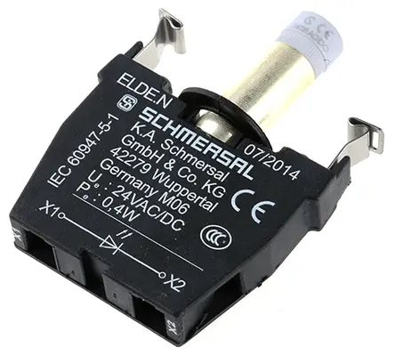 Conector y bloque terminal Schmersal de 3 vías, 8A, 250 V, Sujeto con Tornillo, de color Blanco | ELDE.N WS 24