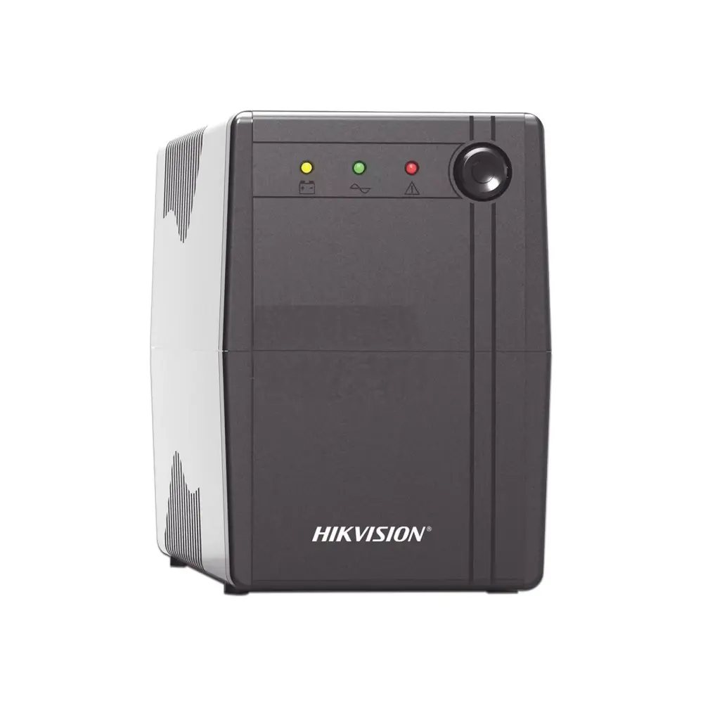 Base Múltiple UPS Hikvision 600 VA / 360W con 6 Tomas, 4 Tomas de Respaldo y Protección Avanzada