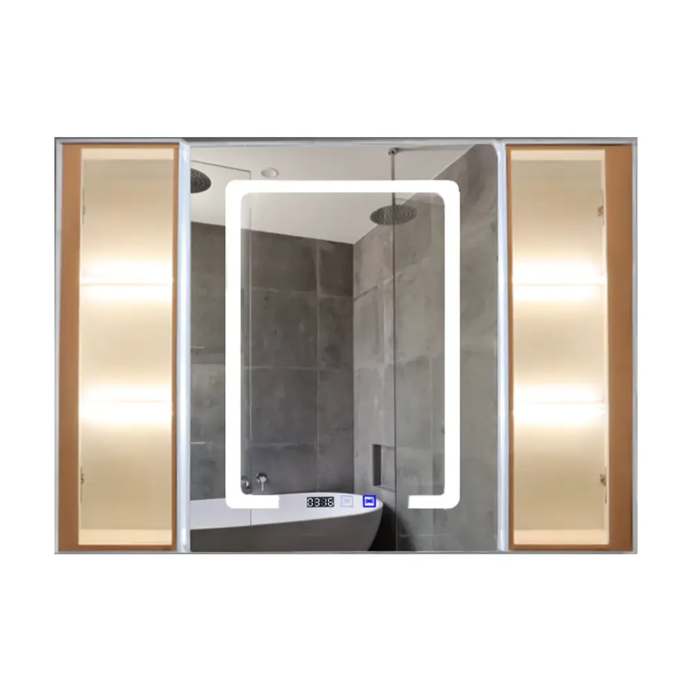Botiquín Premium Peñasco 90x65x13 Con Luz Led+ Dimmer + Antifog +Reloj + Temperatura