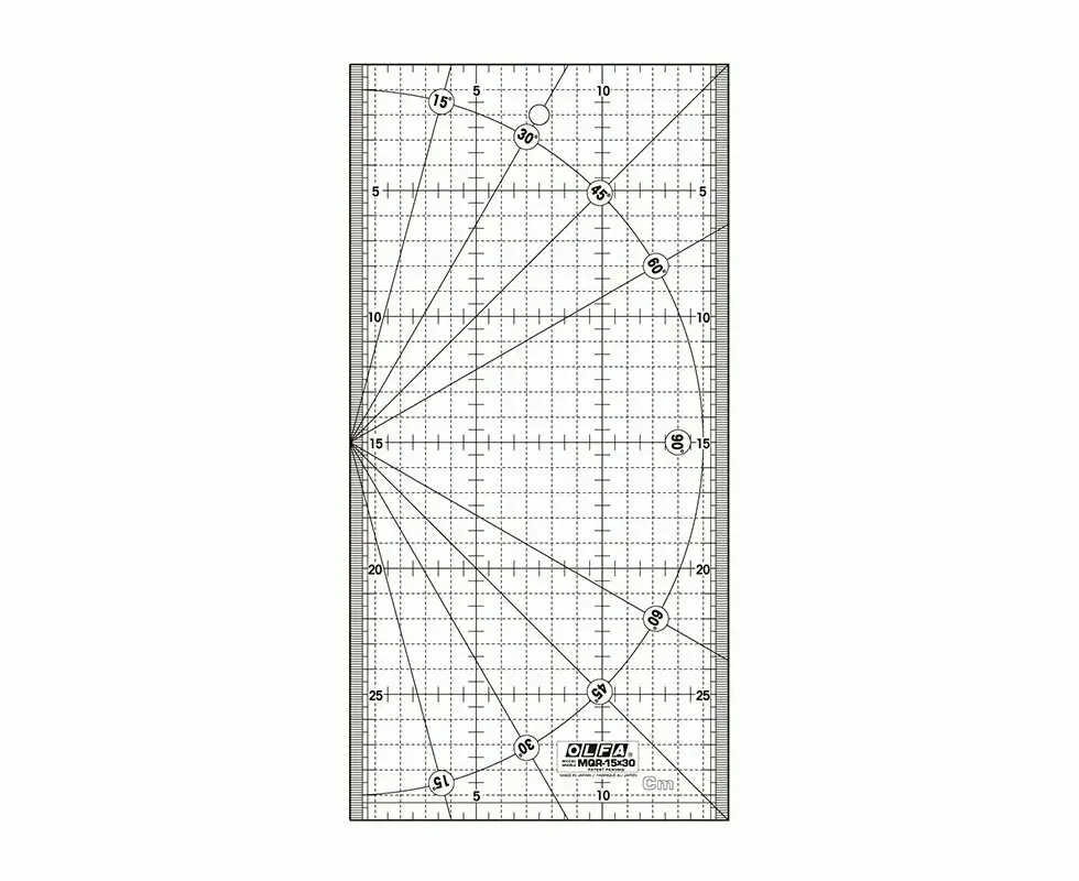 (O-MQR-15X30) Regla Patchwork 15X30cm Acrilico Olfa para el Hogar