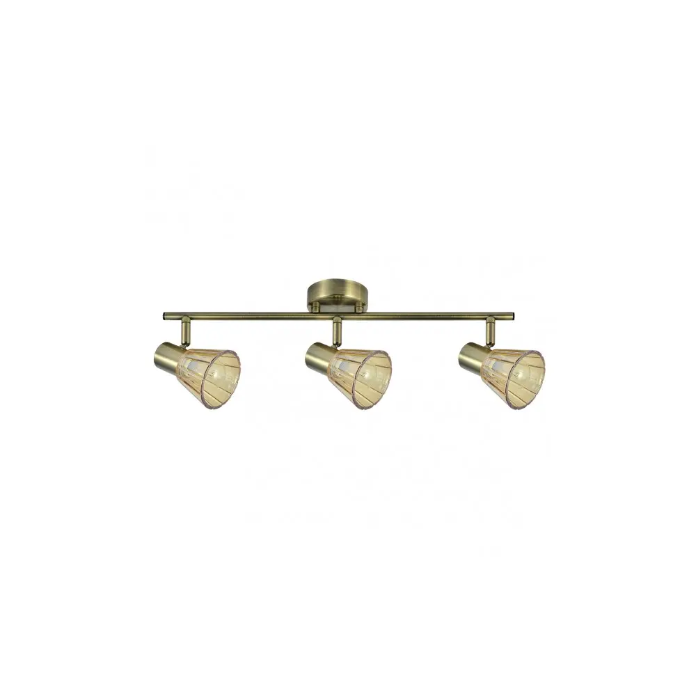 Regleta 3 luces cooper dorado 8.5cm Cubierta de Seguridad Infantil