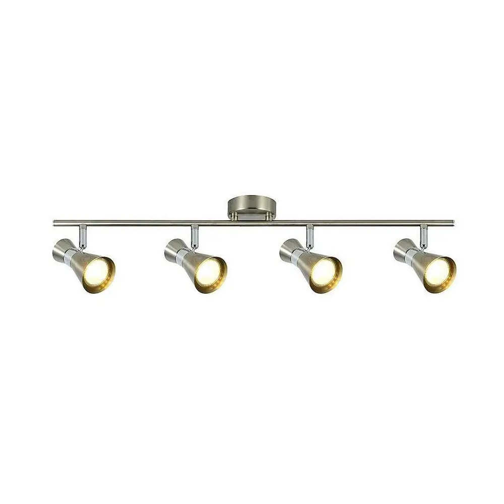 Regleta 4 luces maximo niquel 8.5cm para Centro de Entretenimiento