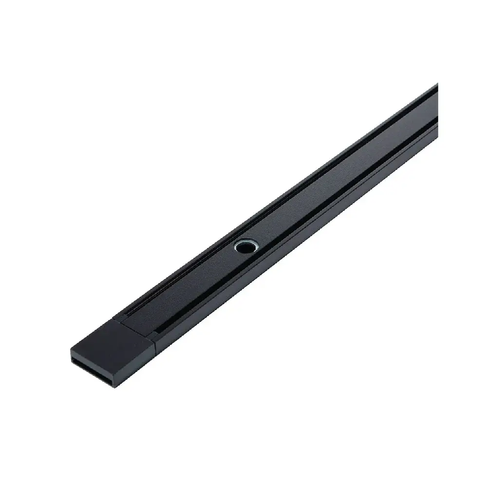 Regleta de Pared RIEL MAGNÉTICO SOBREPONER HS-ION ULTRA LIGERO NEGRO, 1 METRO