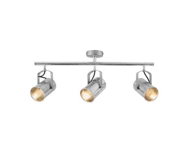 Regleta de techo Porter (3 luces) Metal Retro - De época con Protección Avanzada