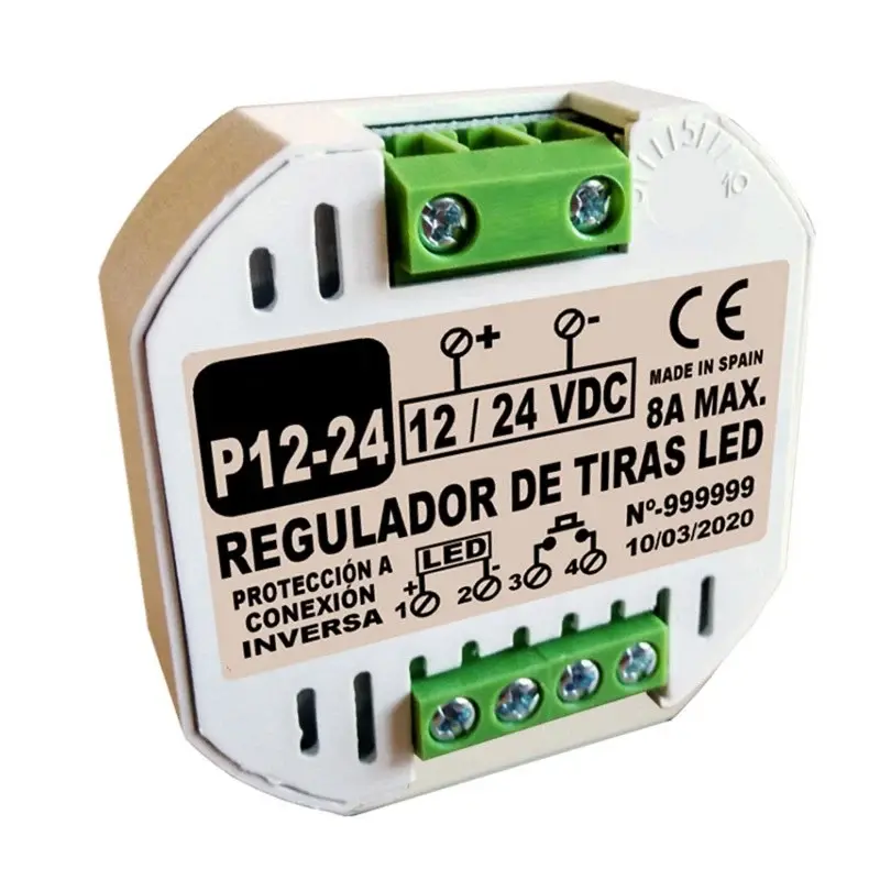 Regulador Tiras LED 12 / 24V por Pulsadores para el Hogar