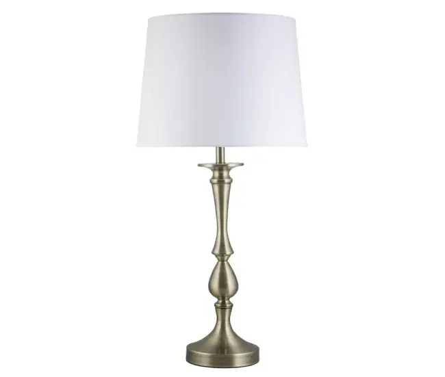 Supresor de Ruido lampara sobremesa acero color dorado serie tudor 36cm