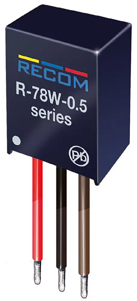 Regulador de conmutación dc-dc, entrada 6.5 → 32V dc, Salida 3.3V dc, 6 → 500mA, 16W | R-78W3.3-0.5 Recom