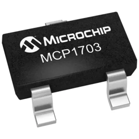 Regulador de tensión MCP1703T-5002E/CB, 250mA SOT-23A, 3 pines Microchip