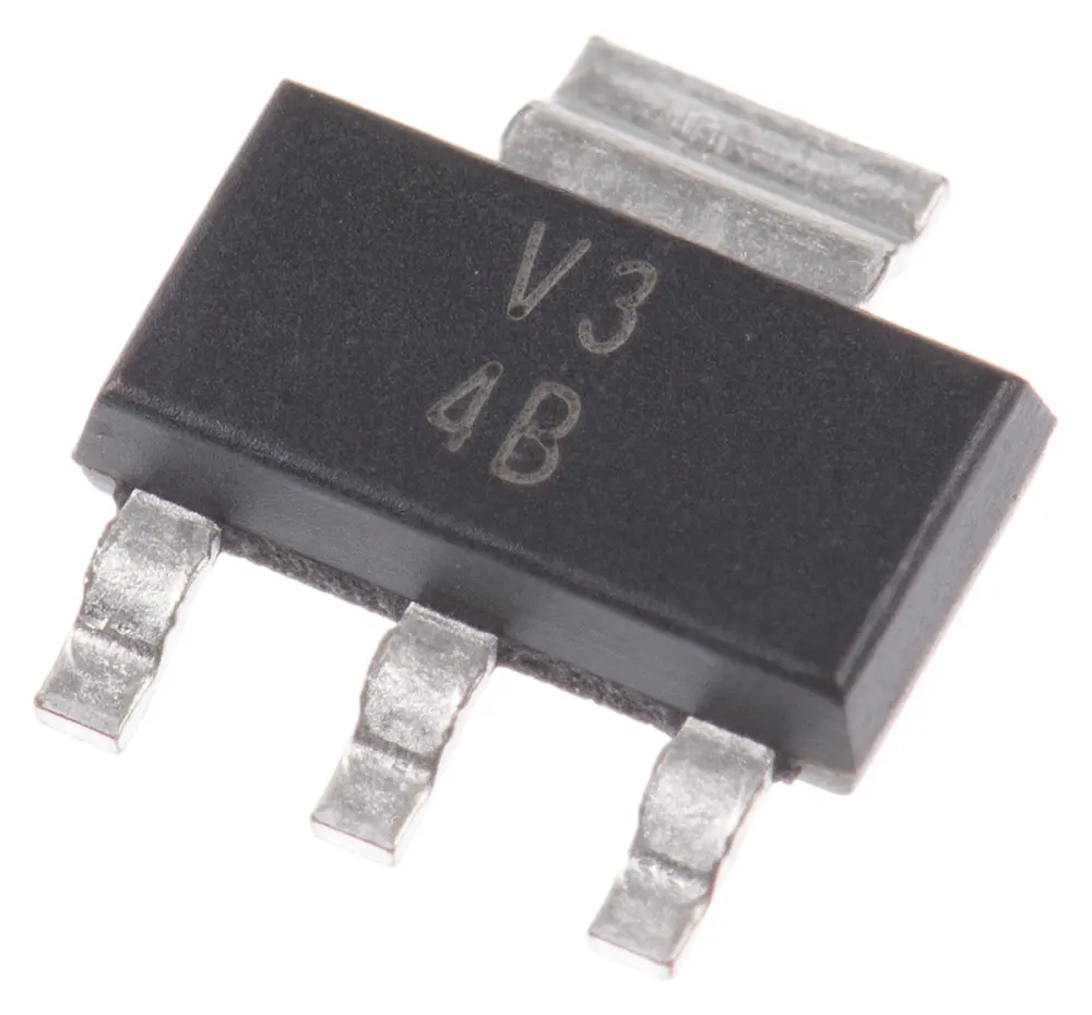 Regulador de tensión TLV1117-33CDCY, 800mA SOT-223, 3+Tab pines Texas Instruments