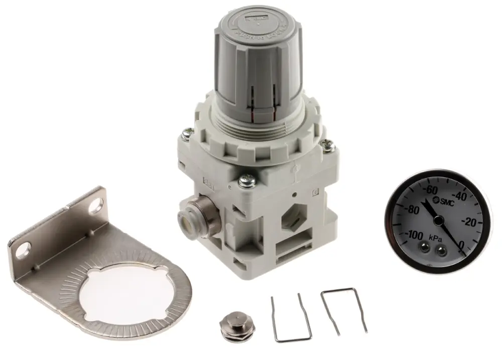 Regulador de vacío SMC IRV20-C08BG, Métrico M8, 240l/min, 0.6l/min