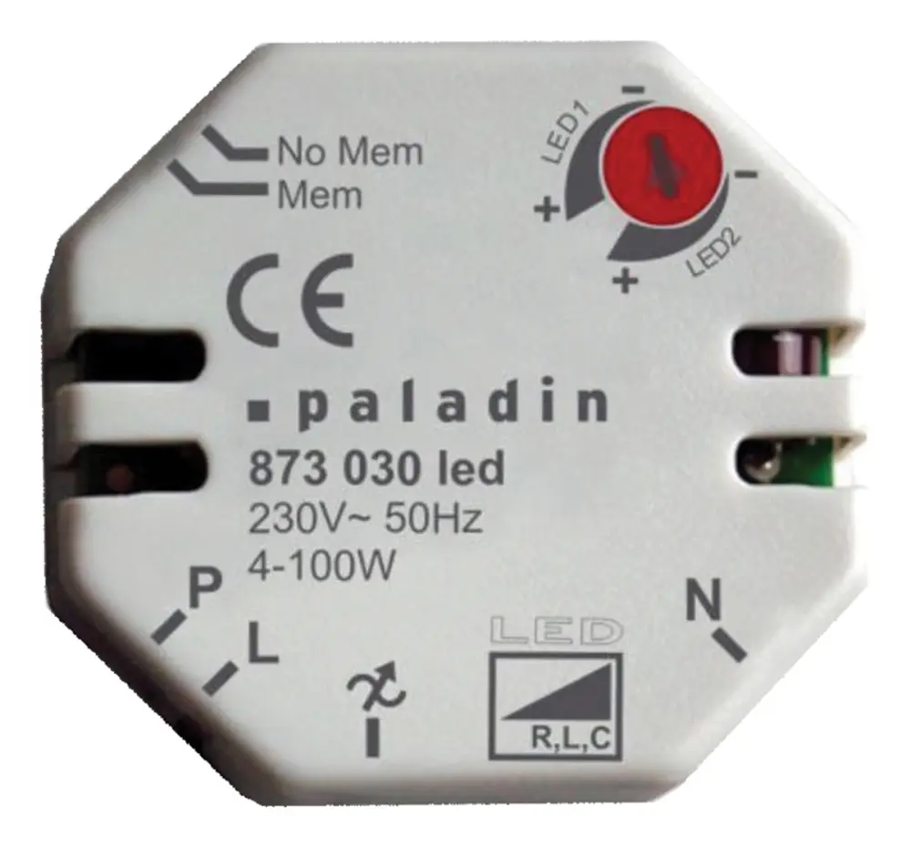 Interruptor Atenuable Muller 873030led 230V 50-60Hz, , 1 ví vías, , 1 módulo Módulos, 100W, 230V