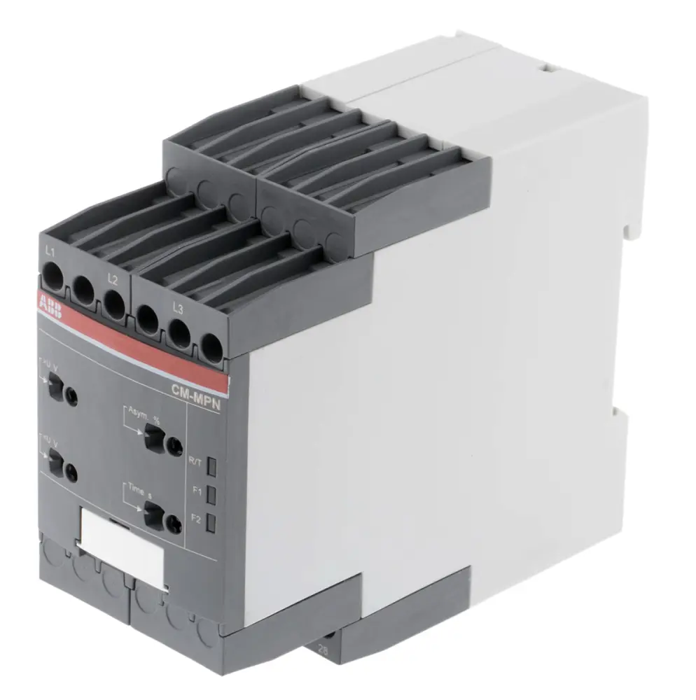 Relé de supervisión de Fase, tensión ABB serie CM-MPN, DPDT, 3 fases, para carril DIN | 1SVR750487R8300 CM-MPN.52S