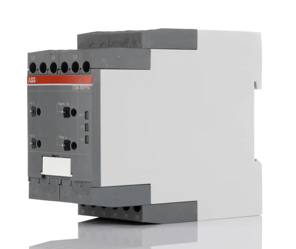 Relé de supervisión de Fase, tensión ABB serie CM-MPN, DPDT, 3 fases, para carril DIN | 1SVR750488R8300 CM-MPN.62S