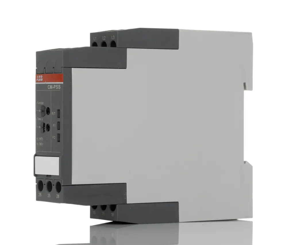 Relé de supervisión de Fase, tensión ABB serie CM-PSS, DPDT, 3 fases, para carril DIN | 1SVR730784R3300 CM-PSS.41S