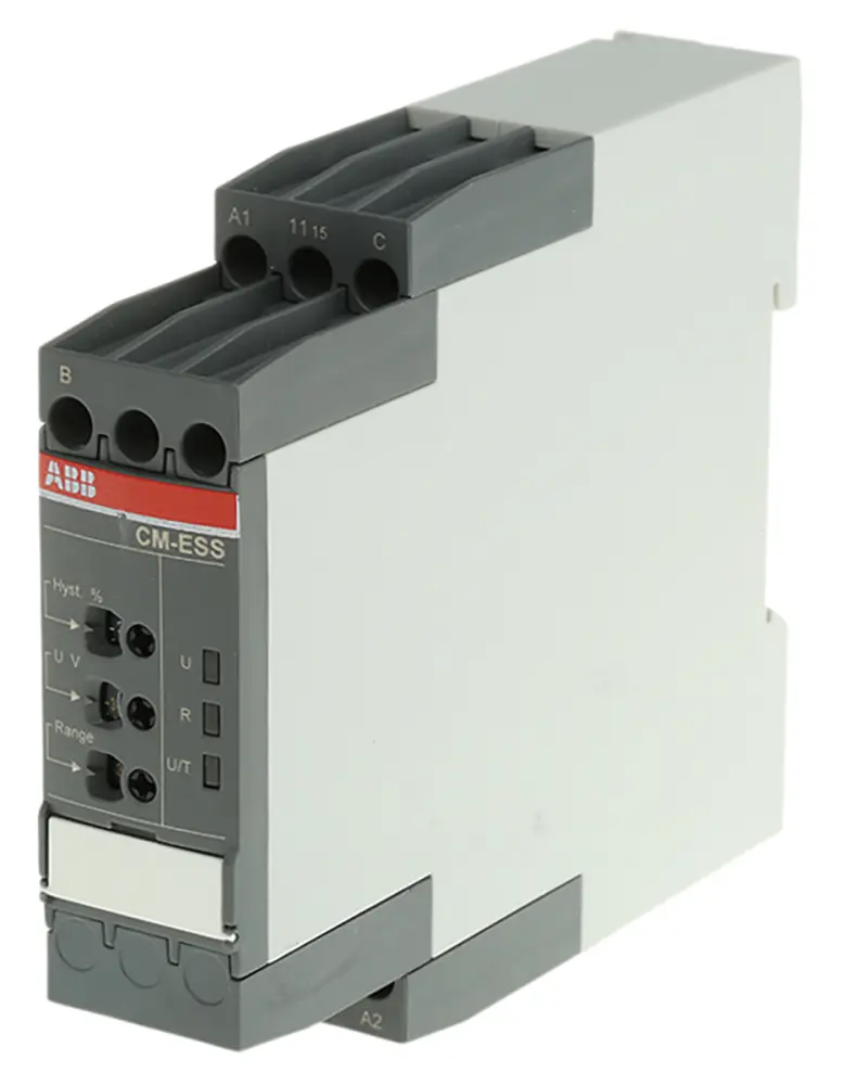 Relé de supervisión de Tensión ABB serie CM-ESS, SPDT, 1 fase, para carril DIN | 1SVR730830R0300 CM-ESS.1S