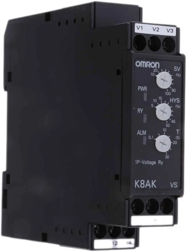 Relé de supervisión de Tensión Omron serie K8AK, SPDT, 1 fase | K8AK-VS2 24VAC/DC