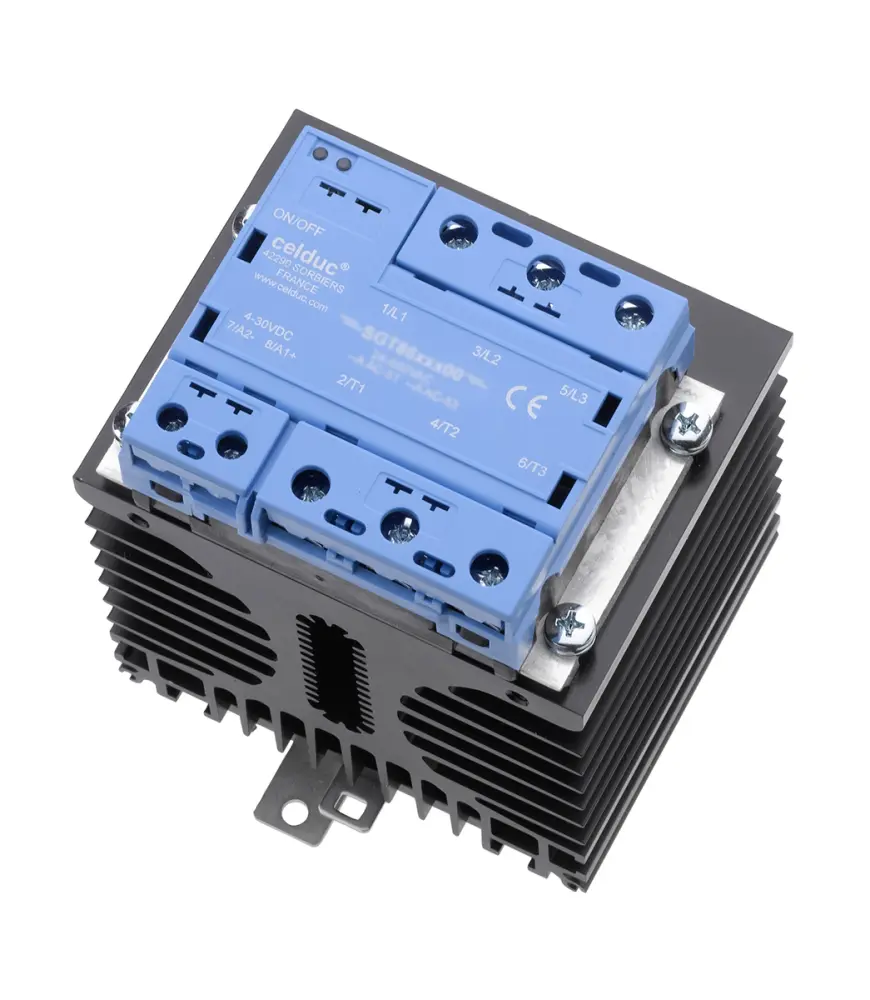Relé de estado sólido Celduc cel3pac SGT 2G de 3 polos, control 24 → 255 V dc, carga 24 → 520V ac, 32 | SGT8698503