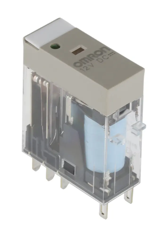 Relé de potencia sin enclavamiento Omron G2R-2 de 2 polos, DPDT, bobina 12V dc, 5A, enchufable | G2R-2-SN DC12(S)