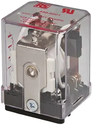 Relé de potencia sin enclavamiento de 4 polos, 4PDT, bobina 110V ac, 12A, enchufable