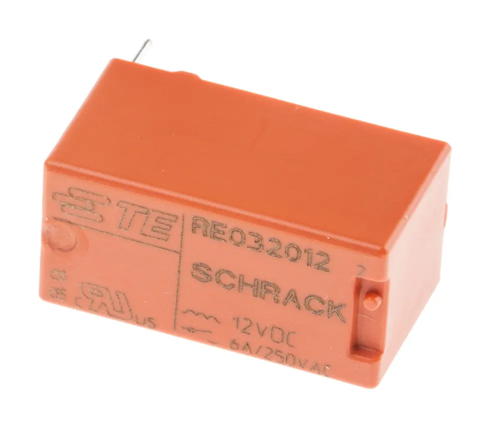 Relé de potencia sin enclavamiento TE Connectivity RE de 1 polo, SPST, bobina 12V dc, 6A, Montaje en PCB | RE032012
