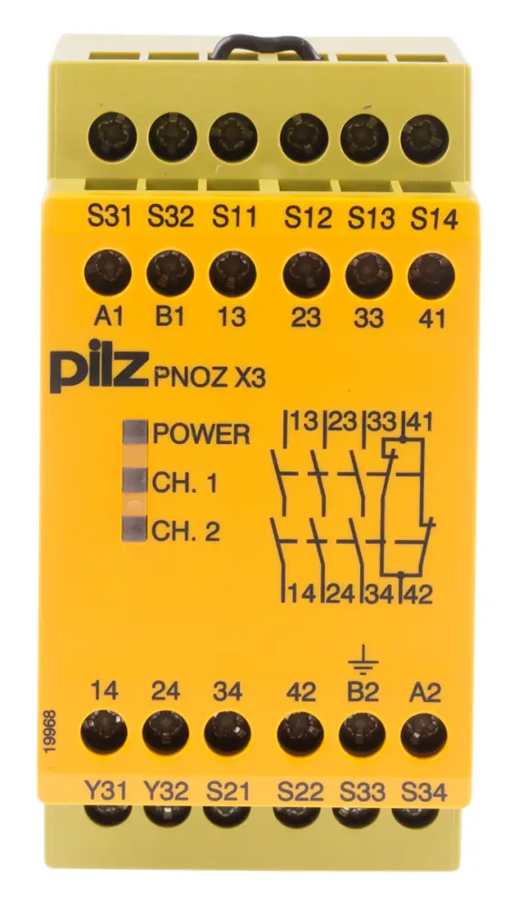 Relé de seguridad Pilz PNOZ X PNOZ X3 de 2 canales, para Parada de Emergencia, 24V ac/dc, cat. seg. ISO 13849-1 4 | 774310