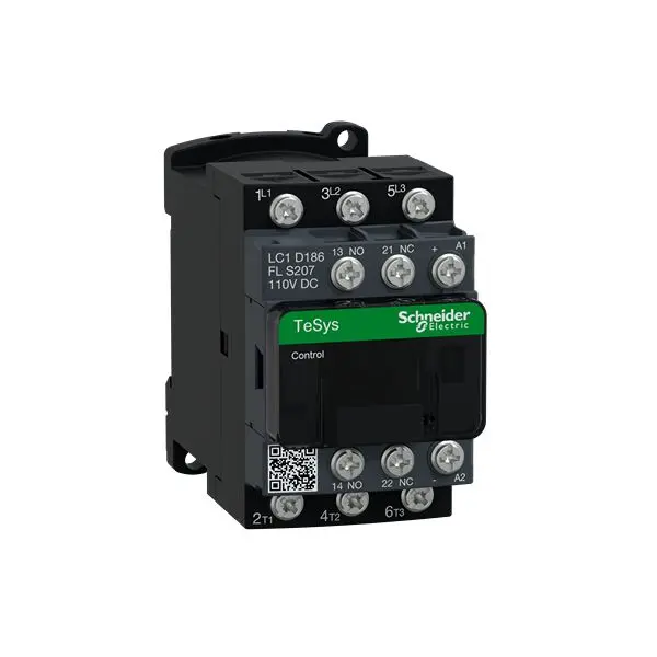 Contactor Schneider Electric TeSys Deca LC1D, 3 NA, 110 Vdc | LC1D186FLS207