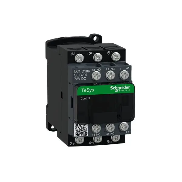 Contactor Schneider Electric TeSys Deca LC1D, 3 NA, 72 V dc | LC1D186SLS207